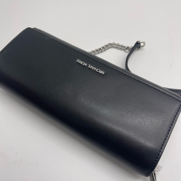 MICHAEL KORS Jet Set Medium Leather Flap Clutch Crossbody Shoulder Bag Wallet - Picture 16 of 16